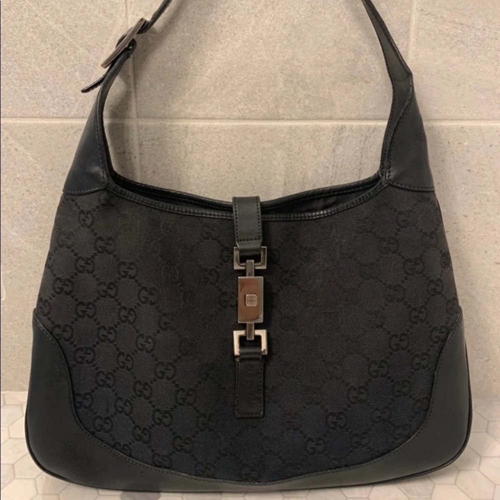 Gucci Jackie O black purse tote